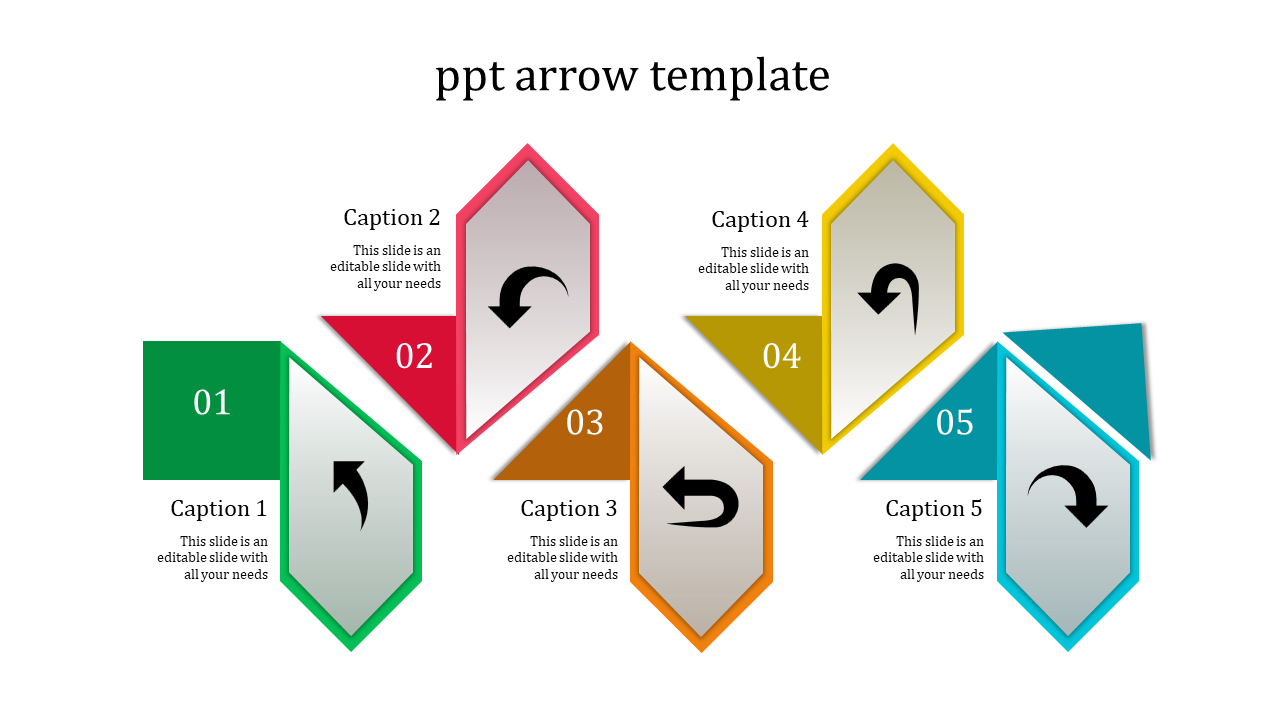 Free - Impress your Audience with PPT Arrow Template Slides